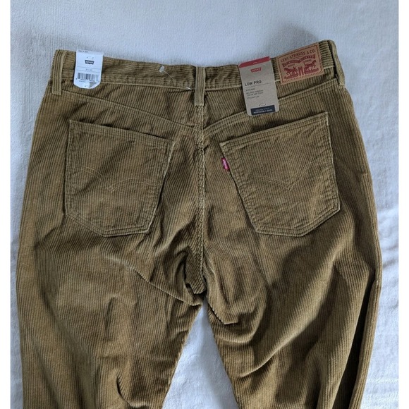 Levi's Low Pro Tan Corduroys Men's Sz 32 X 30 Irregular Strait Original Mid Rise - Picture 1 of 8